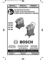 Bosch VAC090A Operating/Safety Instructions Manual preview