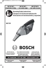 Bosch VAC120 Operating/Safety Instructions Manual preview