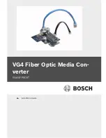 Preview for 1 page of Bosch VG4-SFPSCKT Installation Manual