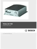 Предварительный просмотр 1 страницы Bosch VIDEOJET X20 Installation And Operating Manual