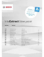 Предварительный просмотр 1 страницы Bosch VITAEXTRACT MESM5 Series Instruction Manual