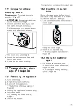 Предварительный просмотр 45 страницы Bosch WAJ280A2SN User Manual And Installation Instructions