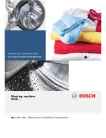 Bosch WAK SERIES Instruction Manual And Installation Instructions preview