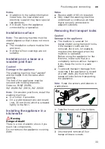 Preview for 33 page of Bosch WAK20260IN Instruction Manual And Installation Instructions