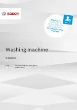 Bosch WAN20051IL User Manual And Installation Instructions preview