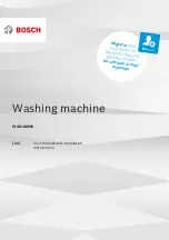 Bosch WAN28KH8 User Manual And Installation Instructions preview