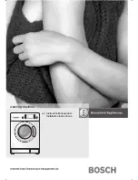 Bosch Washing Machine Instruction Manual And Installation Instructions preview