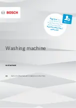 Bosch WAT28780IR Instruction Manual And Installation Instructions preview