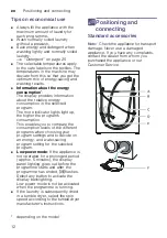 Предварительный просмотр 12 страницы Bosch WAU28460IN Instruction Manual And Installation Instructions