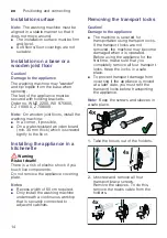 Предварительный просмотр 14 страницы Bosch WAU28460IN Instruction Manual And Installation Instructions