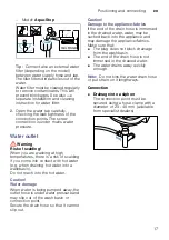 Предварительный просмотр 17 страницы Bosch WAU28490AU Instruction Manual And Installation Instructions