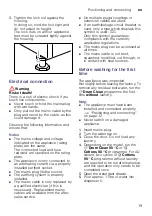 Предварительный просмотр 19 страницы Bosch WAU28490AU Instruction Manual And Installation Instructions