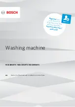 Preview for 1 page of Bosch WAU28540TC Instruction Manual And Installation Instructions