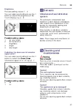Preview for 37 page of Bosch WAU28540TC Instruction Manual And Installation Instructions