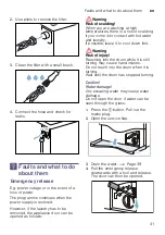 Предварительный просмотр 41 страницы Bosch WAU28540TC Instruction Manual And Installation Instructions