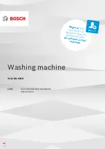 Предварительный просмотр 1 страницы Bosch WAU28S80GB User Manual And Installation Instructions