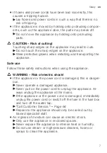 Preview for 7 page of Bosch WAV28K90ME User Manual And Installation Instructions