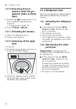 Предварительный просмотр 32 страницы Bosch WAV28KH1BY User Manual And Installation Instructions