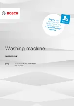 Bosch WAV28MH9GB User Manual And Installation Instructions preview