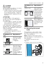 Предварительный просмотр 13 страницы Bosch WAVH8EL9SN User Manual And Installation Instructions