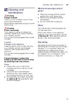 Preview for 41 page of Bosch WAW20468IL Instruction Manual And Installation Instructions