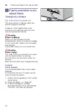 Preview for 44 page of Bosch WAW20468IL Instruction Manual And Installation Instructions