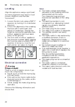 Preview for 20 page of Bosch WAW28441AU Instruction Manual And Installation Instructions