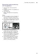 Preview for 39 page of Bosch WAW28441AU Instruction Manual And Installation Instructions