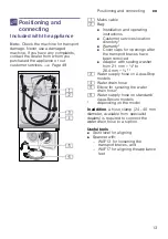 Preview for 13 page of Bosch WAW28540GR Instruction Manual And Installation Instructions