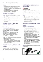 Preview for 40 page of Bosch WAW28570EE Instruction Manual And Installation Instructions