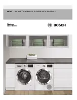 Bosch WAW285H1UC Use And Care Manual / Installation Instructions preview