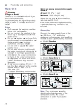 Предварительный просмотр 18 страницы Bosch WAW285H2 Instruction Manual And Installation Instructions