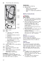 Предварительный просмотр 44 страницы Bosch WAW28690EE Instruction Manual And Installation Instructions