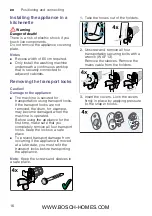 Preview for 16 page of Bosch WAW28760IR Installation Instructions Manual