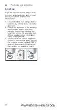 Preview for 20 page of Bosch WAW28760IR Installation Instructions Manual