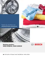 Bosch WAW32568SN Instruction Manual And Installation Instructions preview