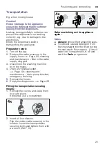 Предварительный просмотр 21 страницы Bosch WAW32899SN Instruction Manual And Installation Instructions