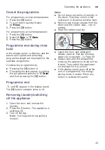 Preview for 43 page of Bosch WAWH26M9SN Instruction Manual And Installation Instructions