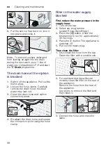 Preview for 58 page of Bosch WAWH26M9SN Instruction Manual And Installation Instructions