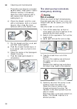 Preview for 58 page of Bosch WAWH8660GB Instruction Manual And Installation Instructions