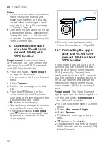 Предварительный просмотр 52 страницы Bosch WAX28EH0BY User Manual And Installation Instructions