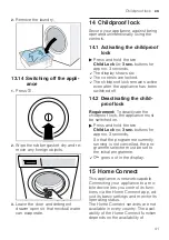 Предварительный просмотр 41 страницы Bosch WAX28MH0BY User Manual And Installation Instructions