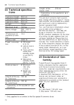 Preview for 72 page of Bosch WAXH2KOLSN User Manual And Installation Instructions