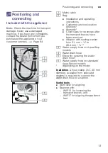 Preview for 13 page of Bosch WAY288H9GR Instruction Manual And Installation Instructions