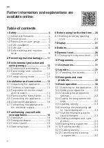 Preview for 2 page of Bosch WDU8H542SN User Manual And Installation Instructions