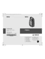 Bosch WEU PDO 6 Original Instructions Manual preview