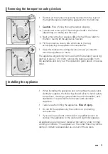 Предварительный просмотр 5 страницы Bosch wfd2473 Operating Instructions And Installation