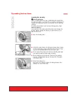 Preview for 14 page of Bosch WFD50810 Installation And Operating Instructions Manual