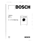 Bosch WFF 16 series Operating Instructions Manual preview