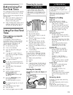 Preview for 15 page of Bosch WFMC2201UC - Nexxt 300 Series Washer Operating, Care And Installation Instructions Manual